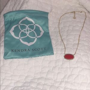 Kendra Scott Pendant Necklace - Red Stone